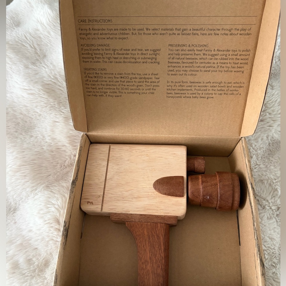 Wooden Toy Hammer - Natural + Brown Kids Toy
